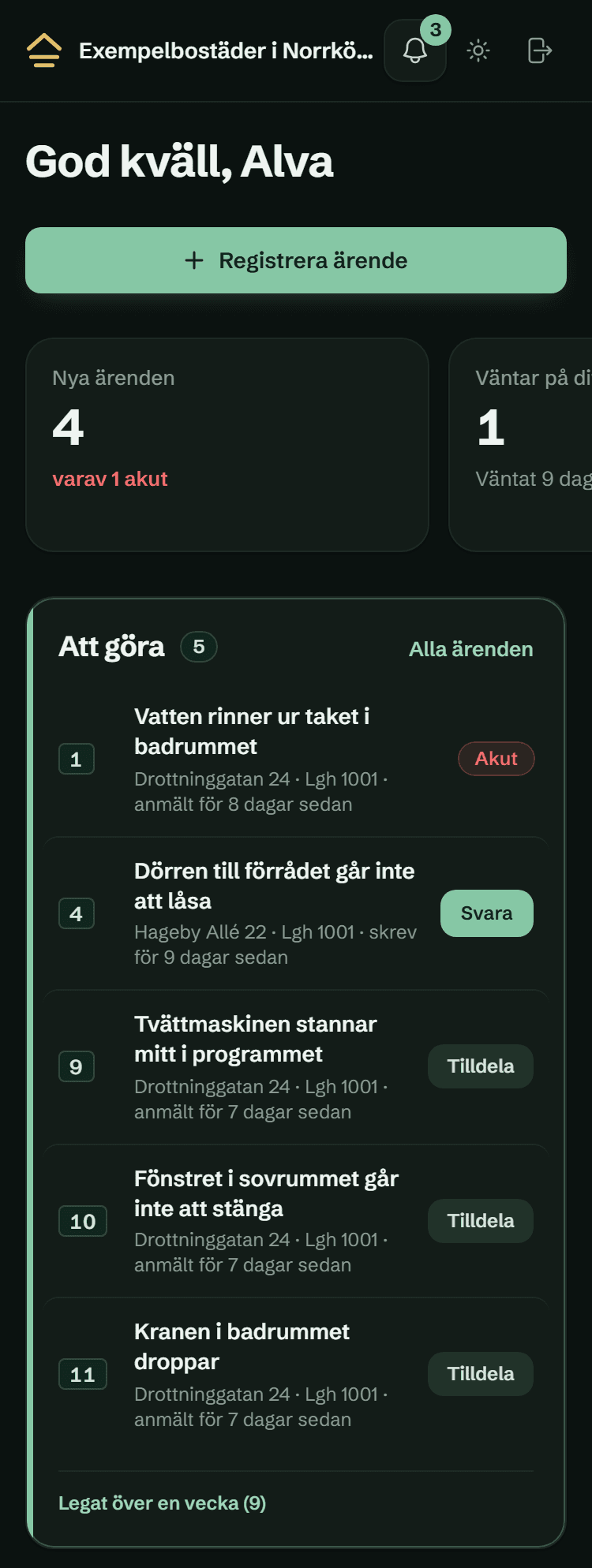 Samma översikt i telefonen.